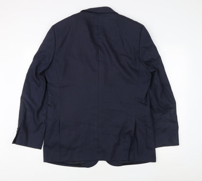 Mens UK Size 42 Classic Regular Blue Suit Jacket