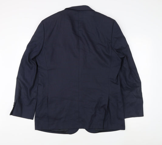 Mens UK Size 42 Classic Regular Blue Suit Jacket