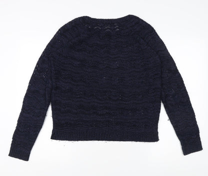 Womens UK Size 14 Marks and Spencer Blue Pullover Jumper