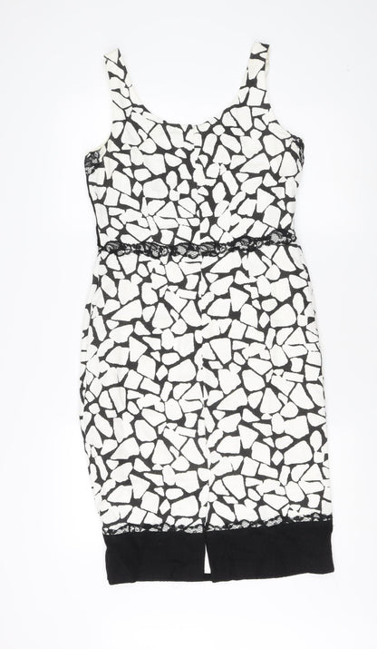 GOLD Women's Geometric Sheath Dress Size 10