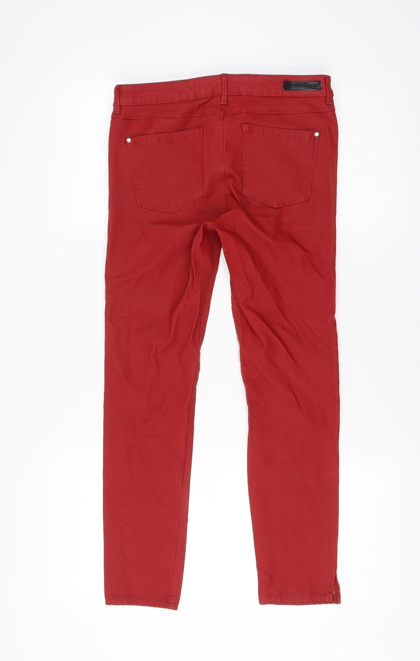 1f Denim Collection Women's Red Skinny Trousers - Size 12