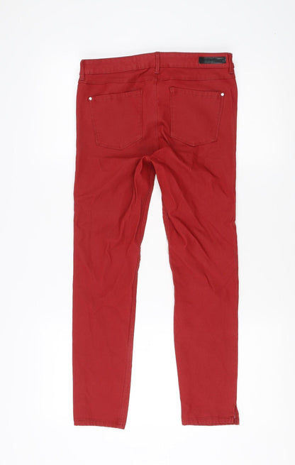 1f Denim Collection Women's Red Skinny Trousers - Size 12