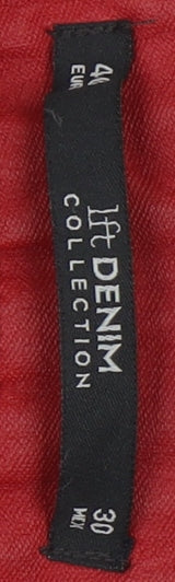 1f Denim Collection Women's Red Skinny Trousers - Size 12