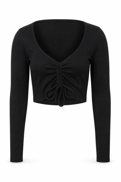 Womens UK Size S Zara Black Cropped Blouse