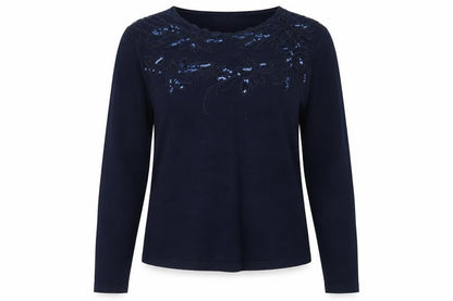 Bluoltre Jeans Women's Blue Pullover Jumper L