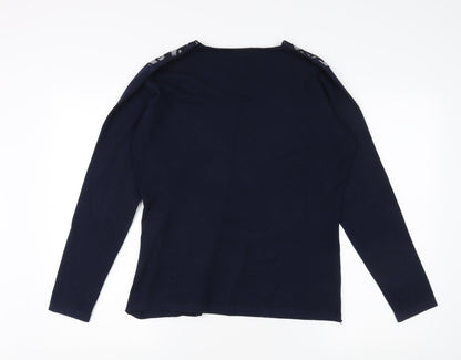 Bluoltre Jeans Women's Blue Pullover Jumper L
