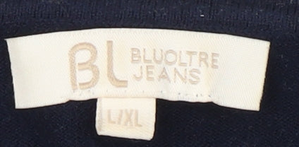 Bluoltre Jeans Women's Blue Pullover Jumper L