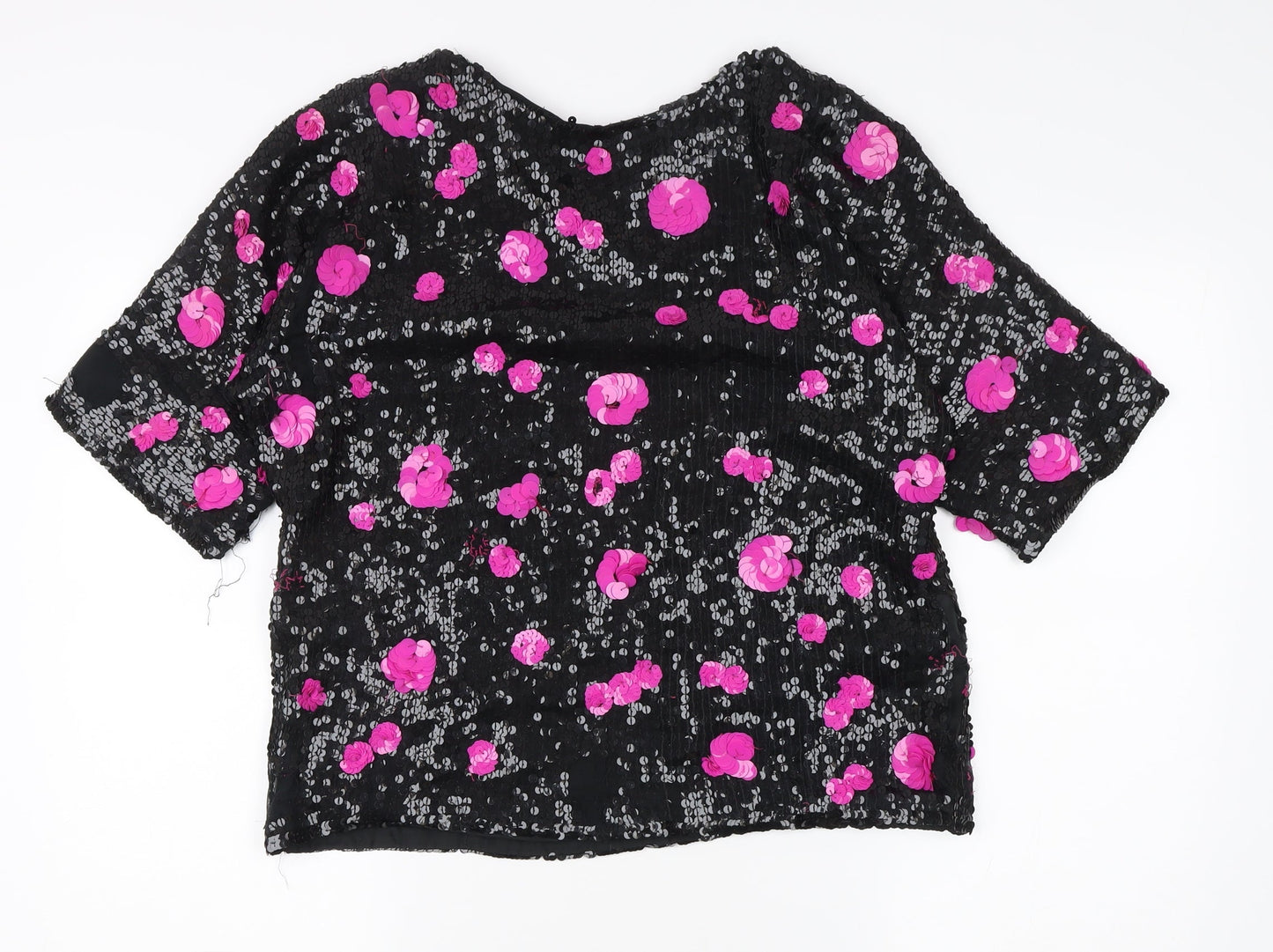 Womens UK Size S Frank Usher Black Basic Blouse