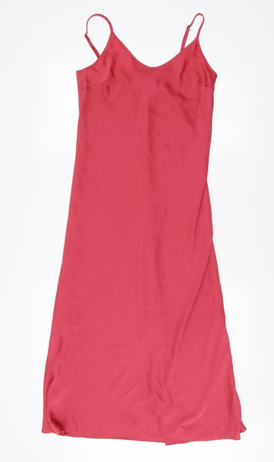 Uniqlo Women's Red Midi Slip Dress XS, Summer Casual