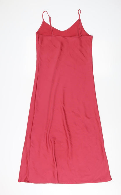 Uniqlo Women's Red Midi Slip Dress XS, Summer Casual