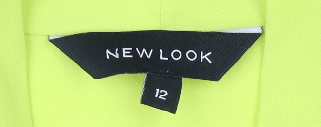 New Look Women's Yellow Wrap Blouse, Size 12