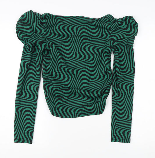 Womens UK Size S Zara Multicoloured Basic Blouse