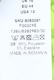 New Look Women's Green Long Sleeve Top Size 16