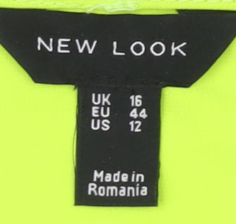 New Look Women's Green Long Sleeve Top Size 16