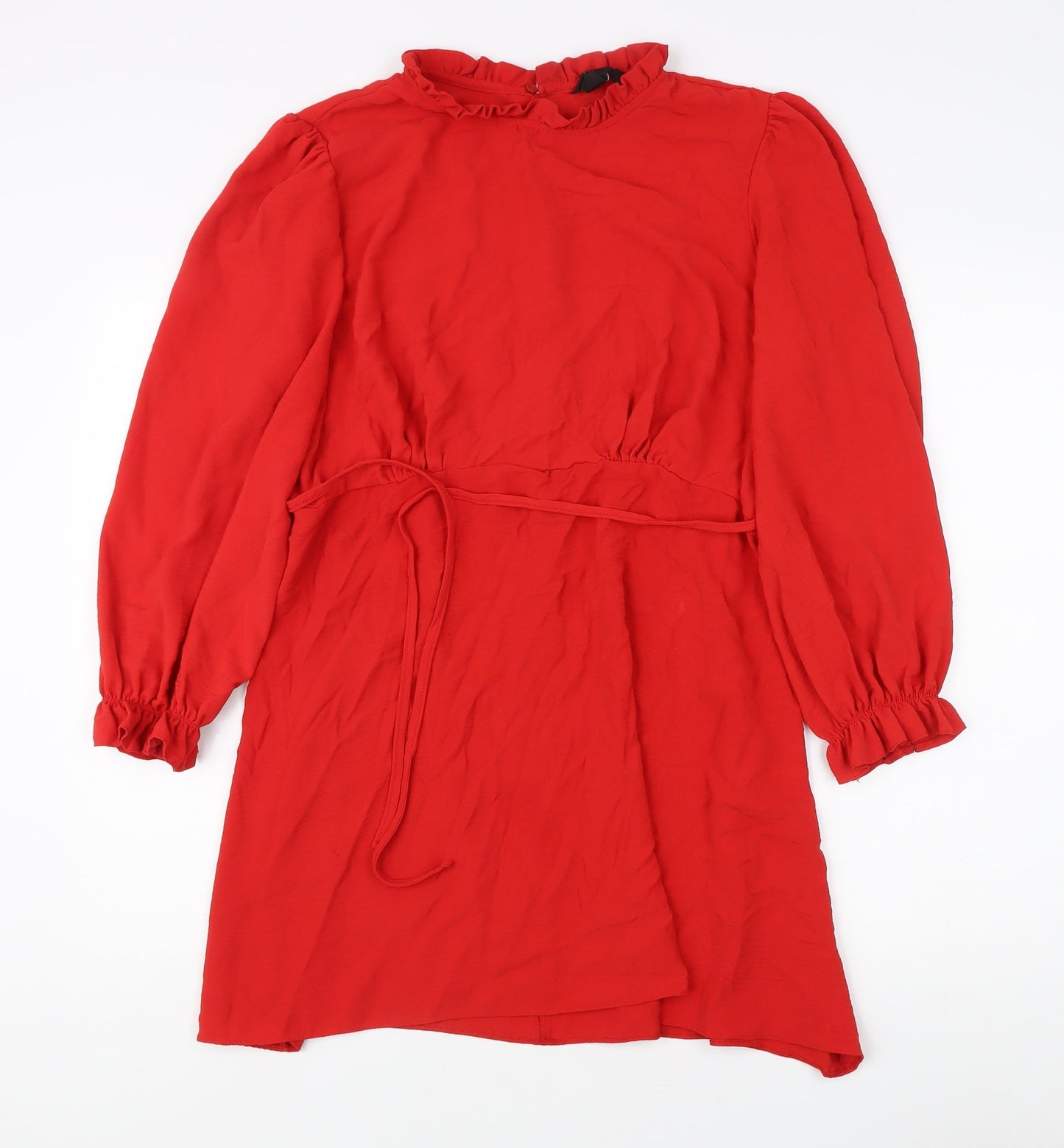 New Look Women's Red Dress, Long Sleeve, Size 18