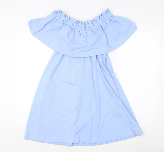 H&M Women's Blue Off Shoulder Dress Size 8