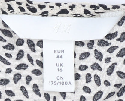 Womens UK Size 16 H&M Multicoloured Basic Blouse
