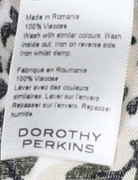 Dorothy Perkins Women's Multicoloured Animal Print Skirt, Size 8