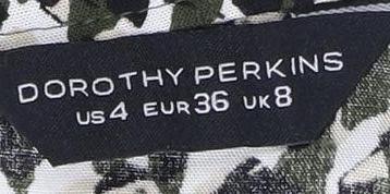 Dorothy Perkins Women's Multicoloured Animal Print Skirt, Size 8