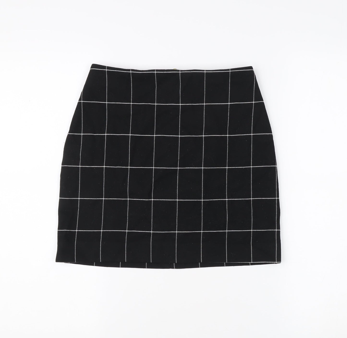 H&M Women's Black Check Pencil Skirt, Size 6