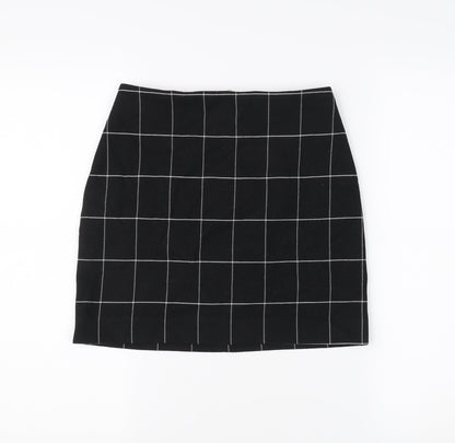 H&M Women's Black Check Pencil Skirt, Size 6