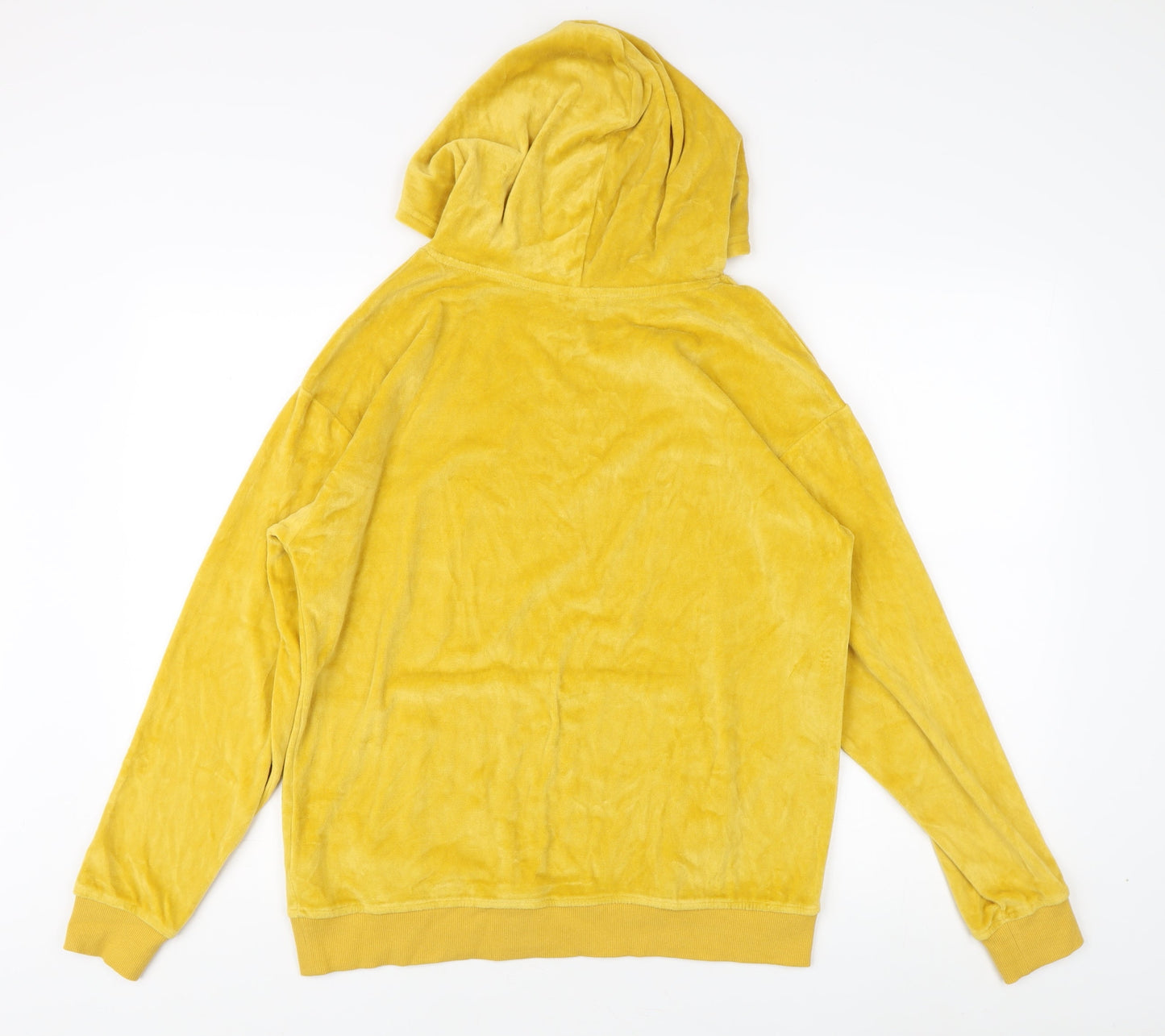H&M Girls Yellow Velour Hoodie, Pullover Style, Size 14 Years