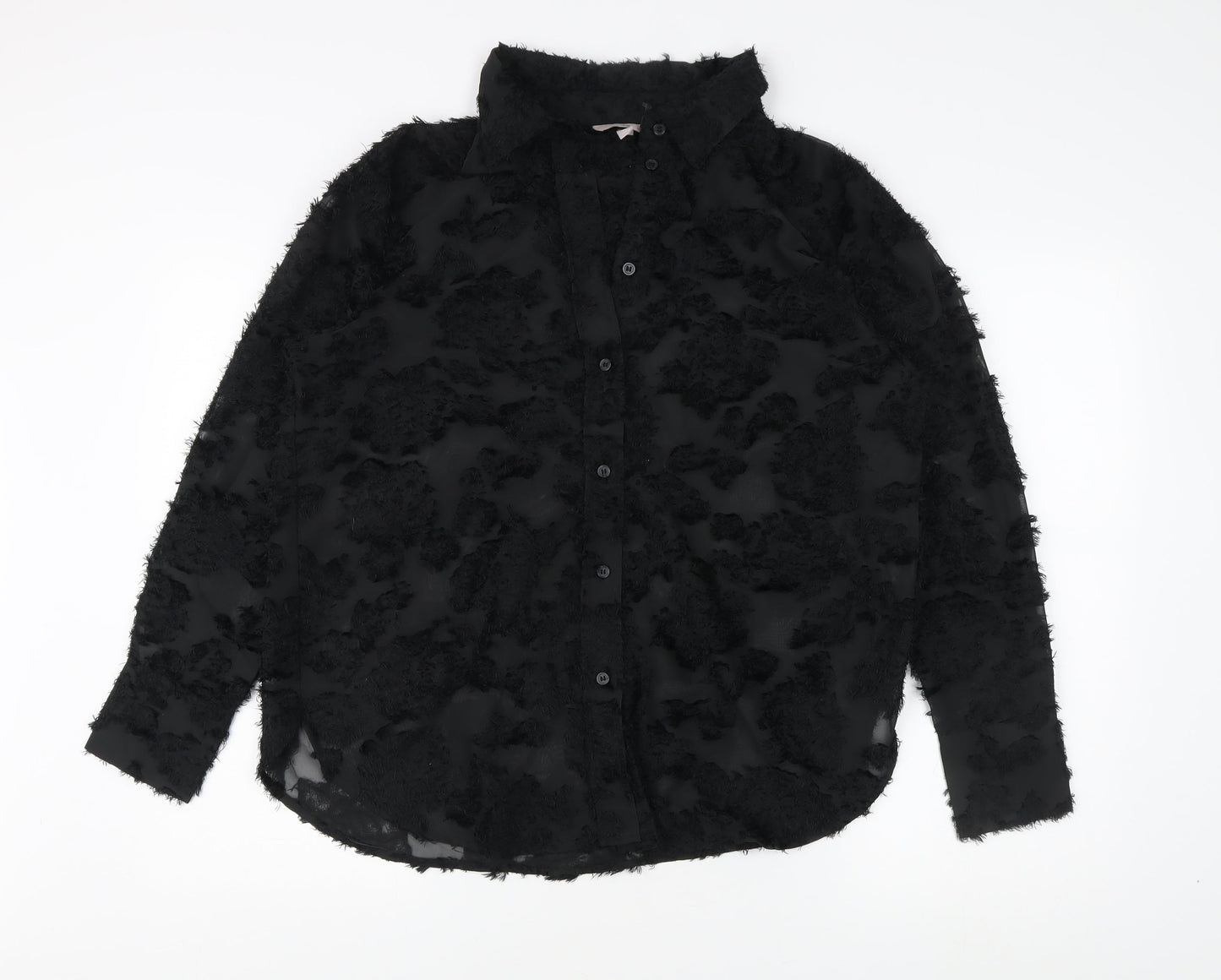 Womens UK Size 12 H&M Black Basic Blouse