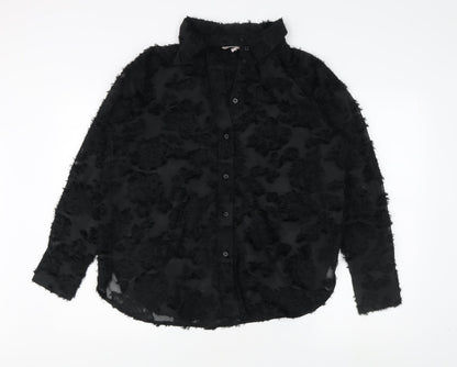 Womens UK Size 12 H&M Black Basic Blouse