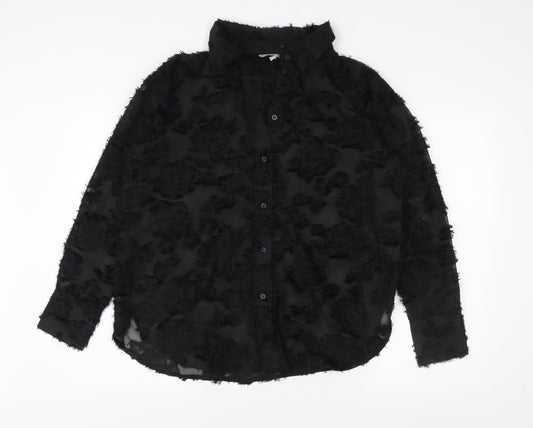 Womens UK Size 12 H&M Black Basic Blouse