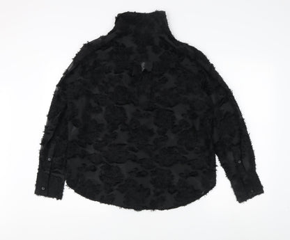Womens UK Size 12 H&M Black Basic Blouse