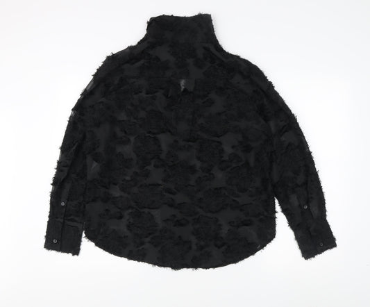 Womens UK Size 12 H&M Black Basic Blouse