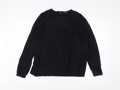Womens UK Size 12 Marks and Spencer Black Basic Blouse