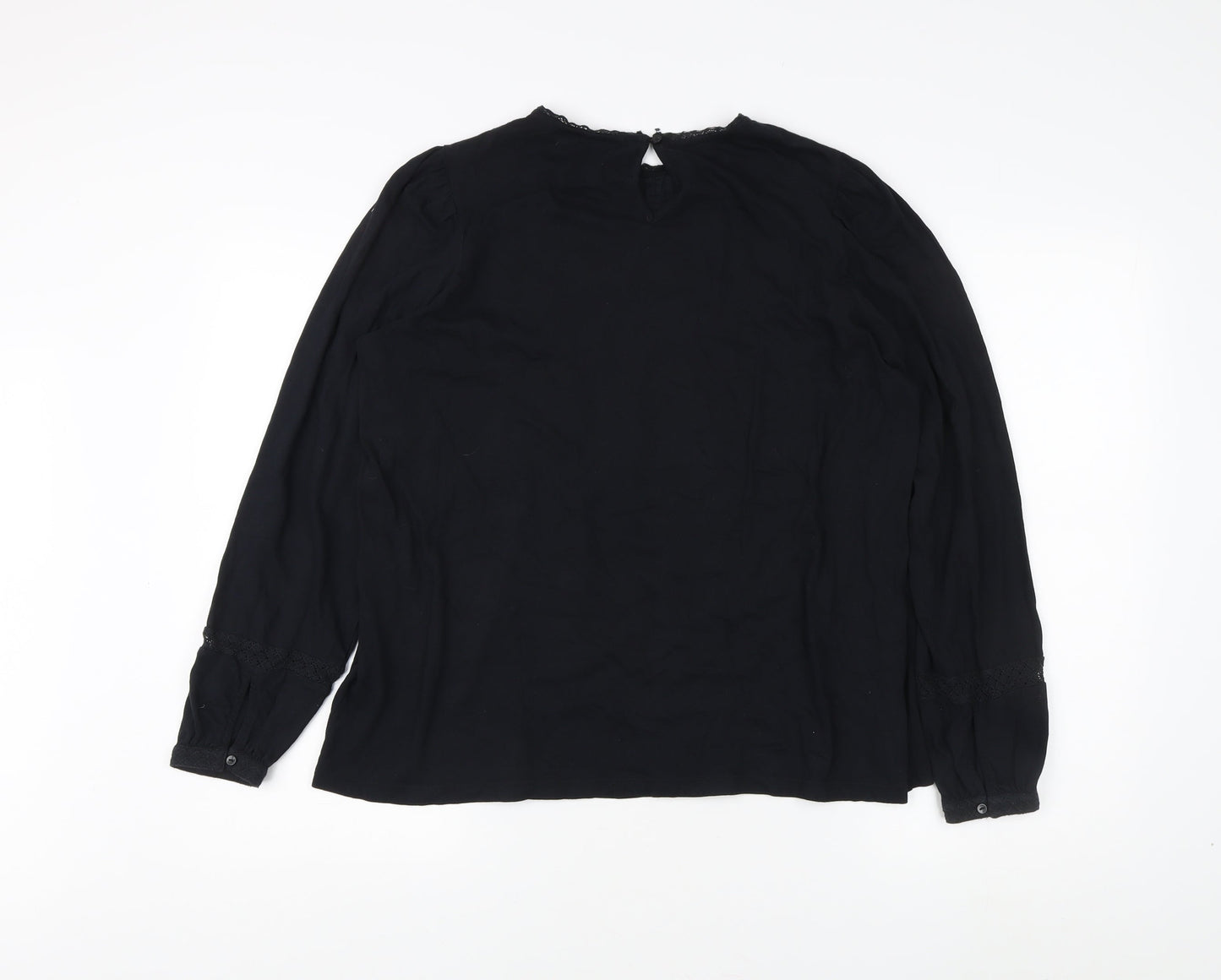 Womens UK Size 12 Marks and Spencer Black Basic Blouse