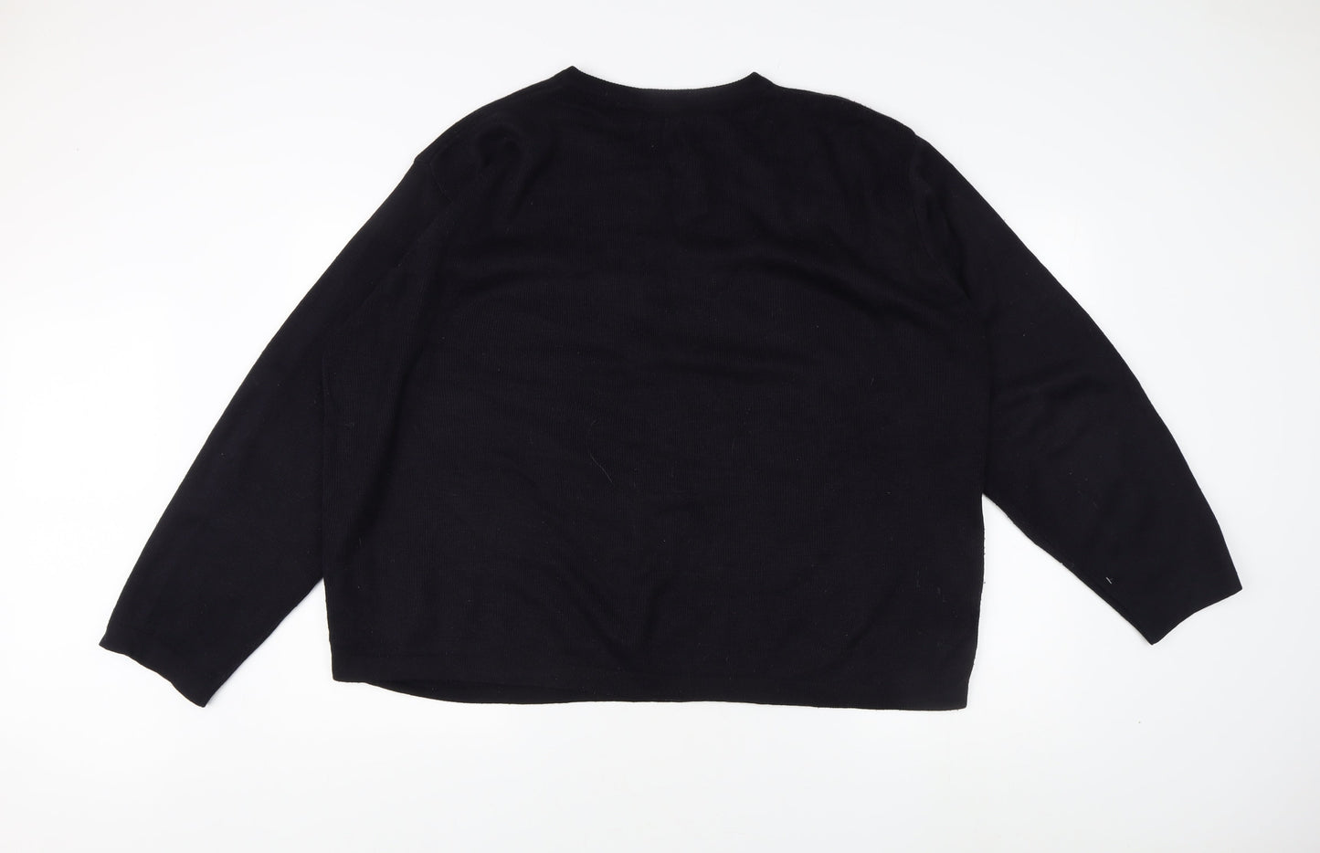 Zantos Men's Black XL V-Neck Pullover Jumper