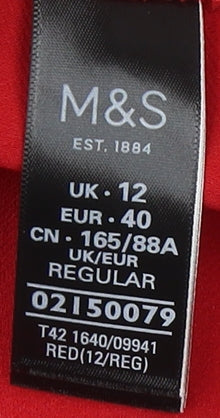 Marks and Spencer Red Women's Size 12 Dress
