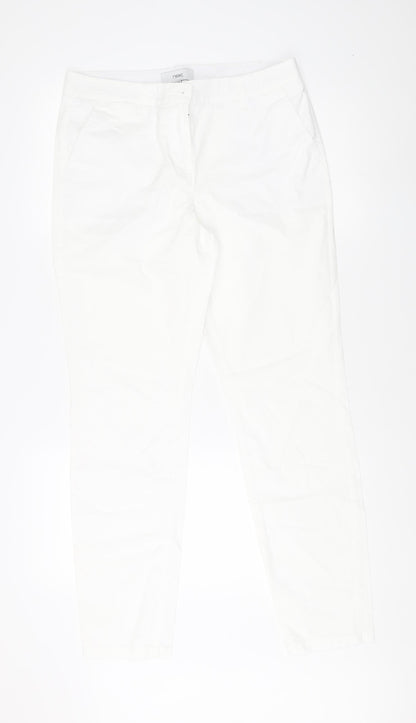 Womens UK Size 10 NEXT Regular Fit  White Trousers