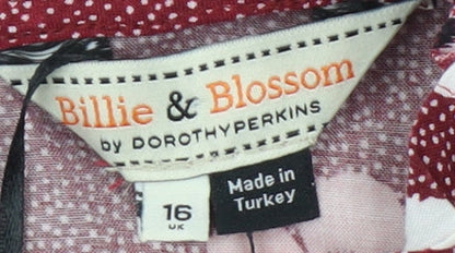 Womens UK Size 16 Billie & Blossom by Dorothy Perkins Multicoloured Basic Blouse