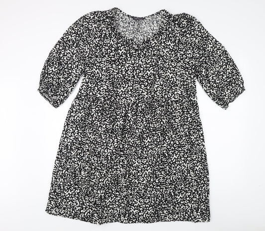 Marks and Spencer Women's Black Animal Print Dress