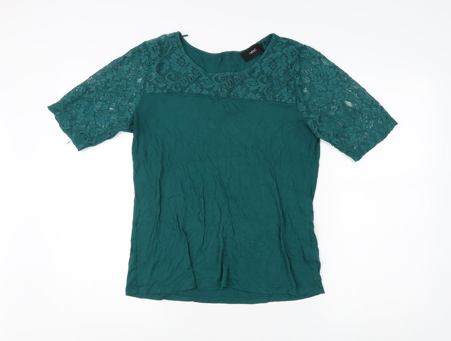 Womens UK Size 14 NEXT Green Basic Blouse