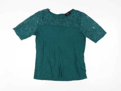 Womens UK Size 14 NEXT Green Basic Blouse