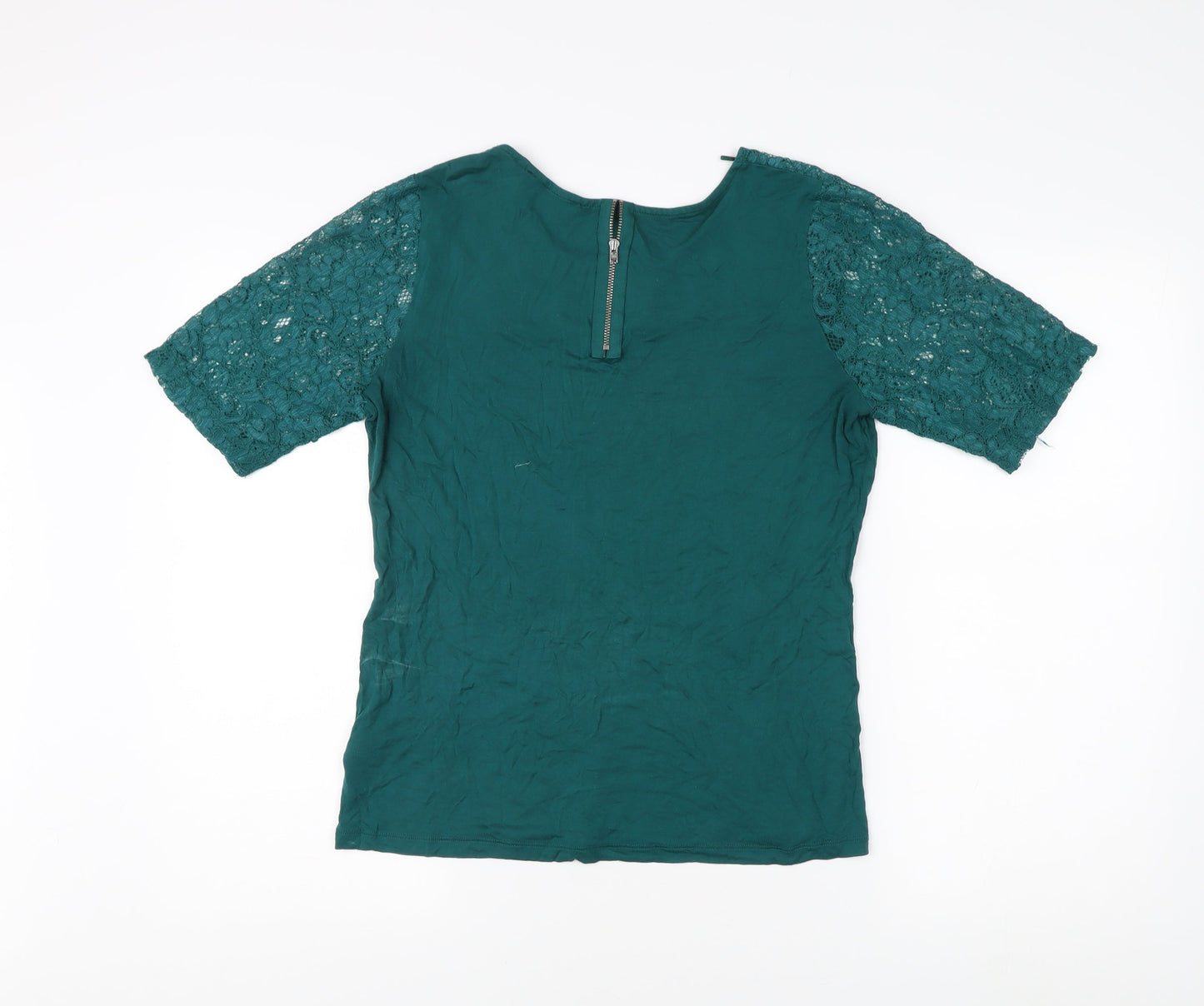 Womens UK Size 14 NEXT Green Basic Blouse