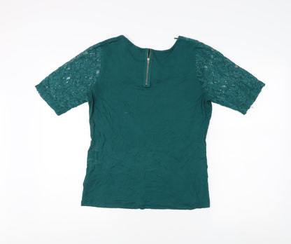 Womens UK Size 14 NEXT Green Basic Blouse