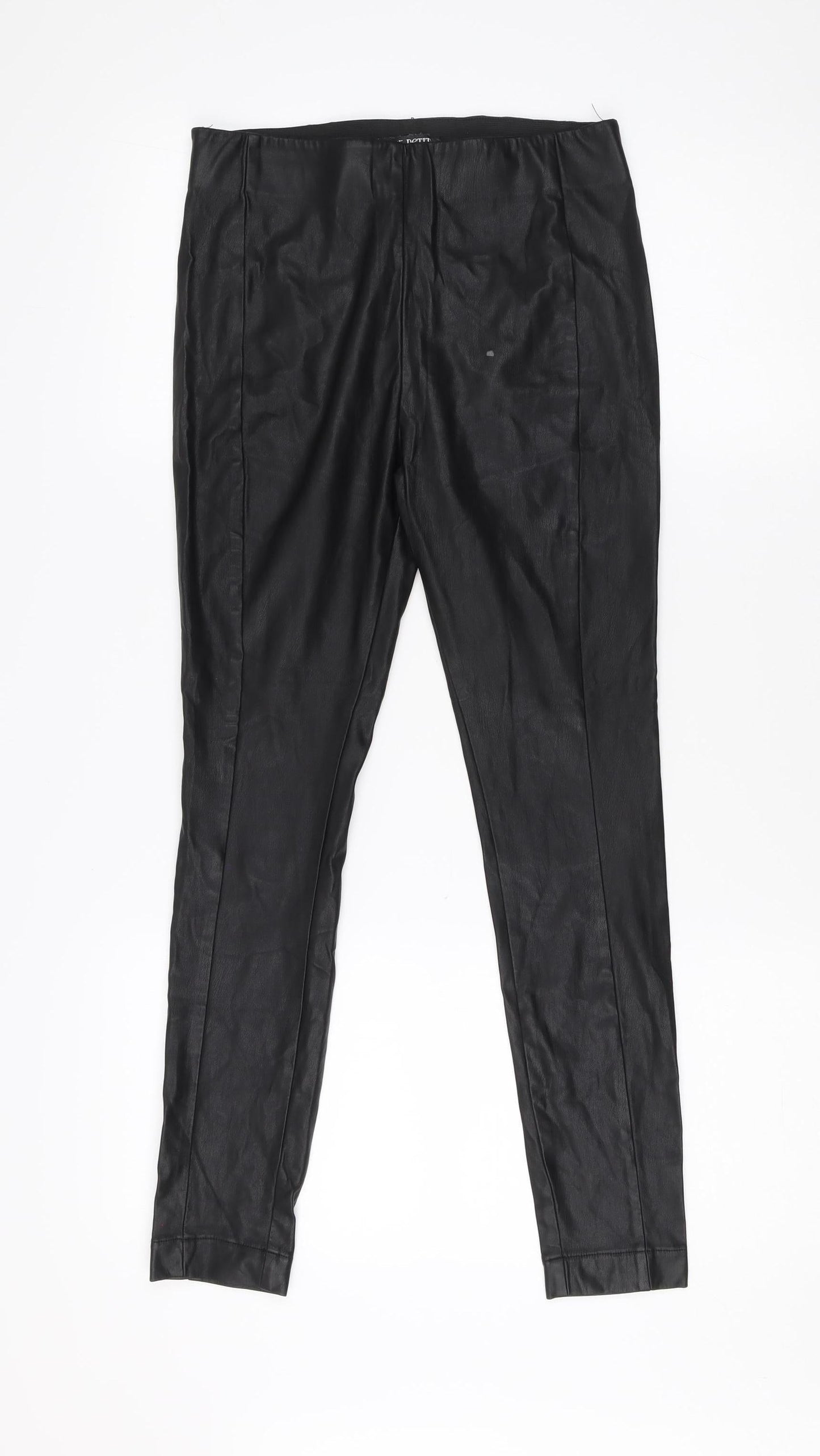 Womens UK Size 8 NEXT Slim Fit Casual Black Trousers