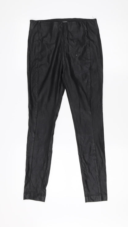 Womens UK Size 8 NEXT Slim Fit Casual Black Trousers