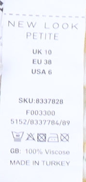 New Look Women's Yellow Floral Midi A-Line Skirt