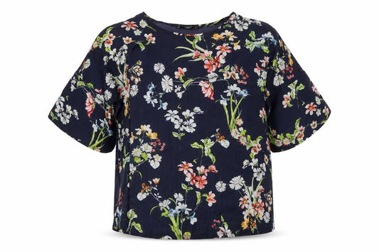Womens UK Size 12 Mango Multicoloured Basic Blouse