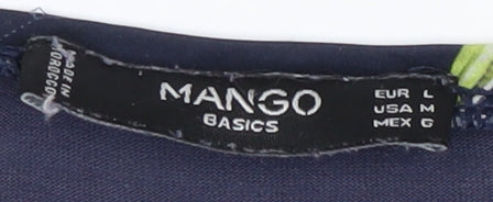 Womens UK Size 12 Mango Multicoloured Basic Blouse