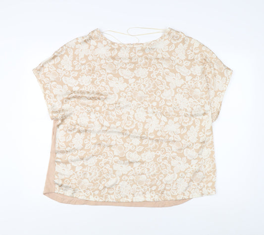 Womens UK Size 20 Marks and Spencer Beige Basic Blouse