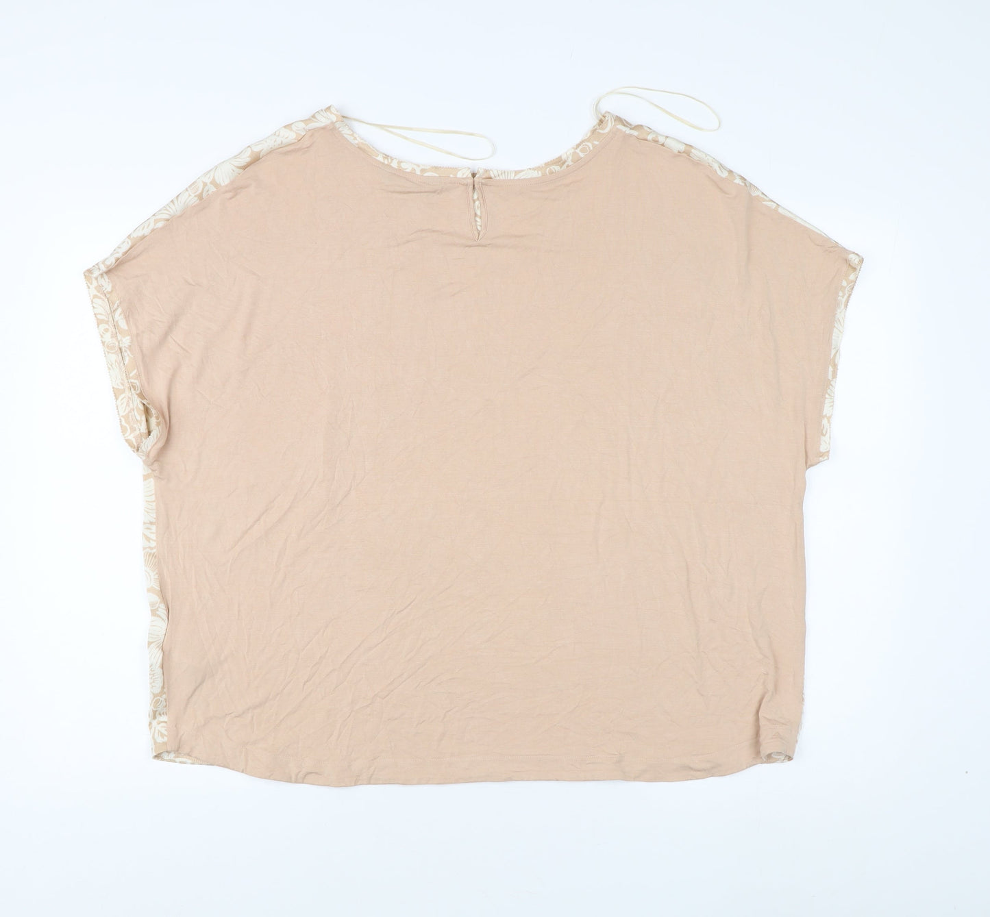 Womens UK Size 20 Marks and Spencer Beige Basic Blouse