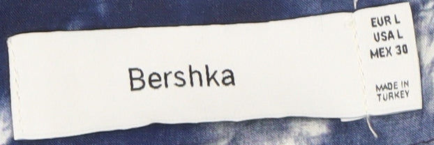 Bershka Women’s Blue Skirt Size 12 Viscose